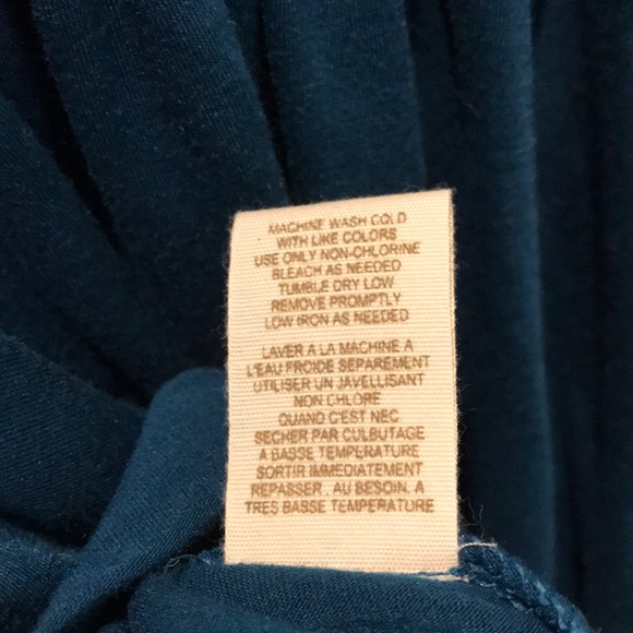 Flirty teal Free People long sleeve shirt. - Picture 6 of 6